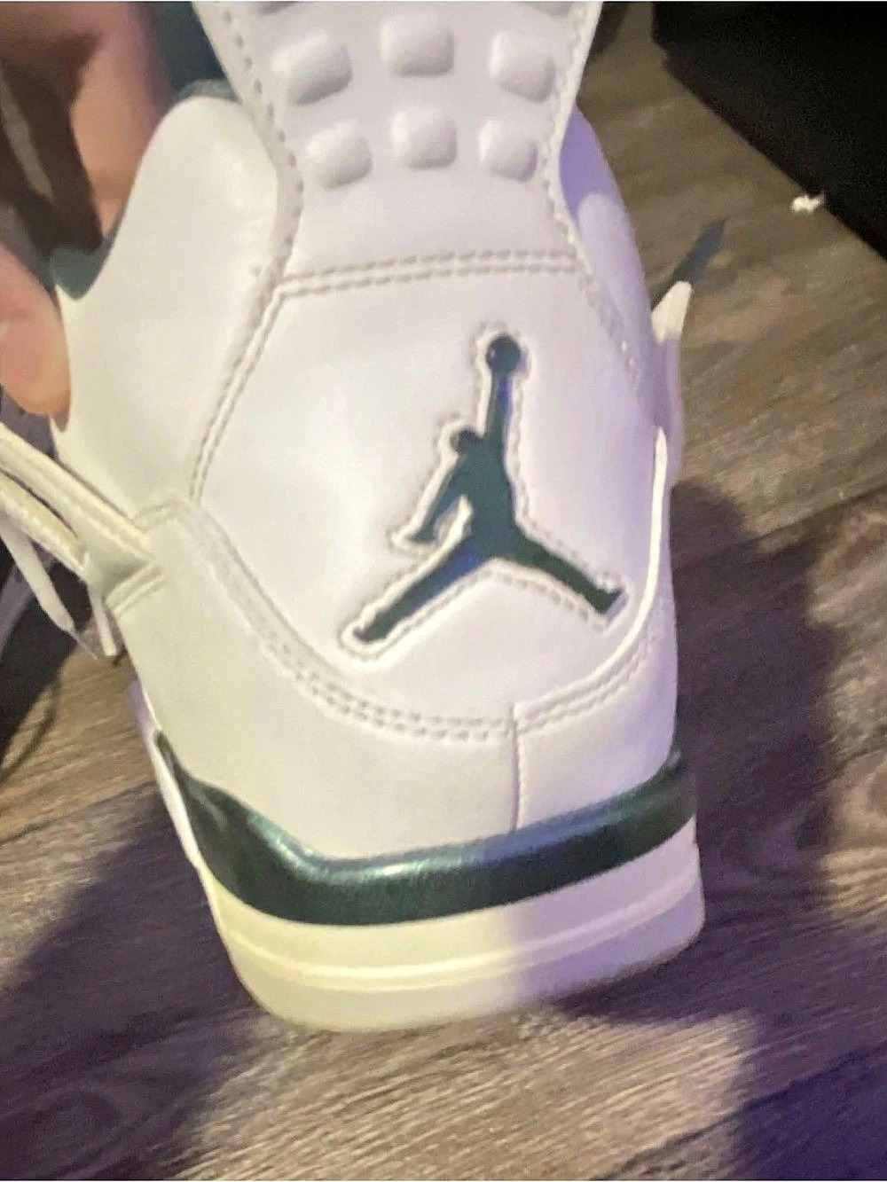 Jordan Air Jordan 4 Retro 'Oxidized Green' Men's Sneakers White & Green - Picture 4 of 6